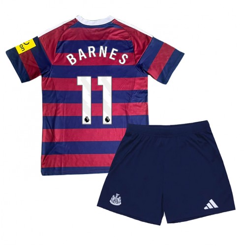 Fotballdrakt Barn Newcastle United Harvey Barnes #11 Bortedraktsett 2024-25 Kortermet (+ Korte bukser)